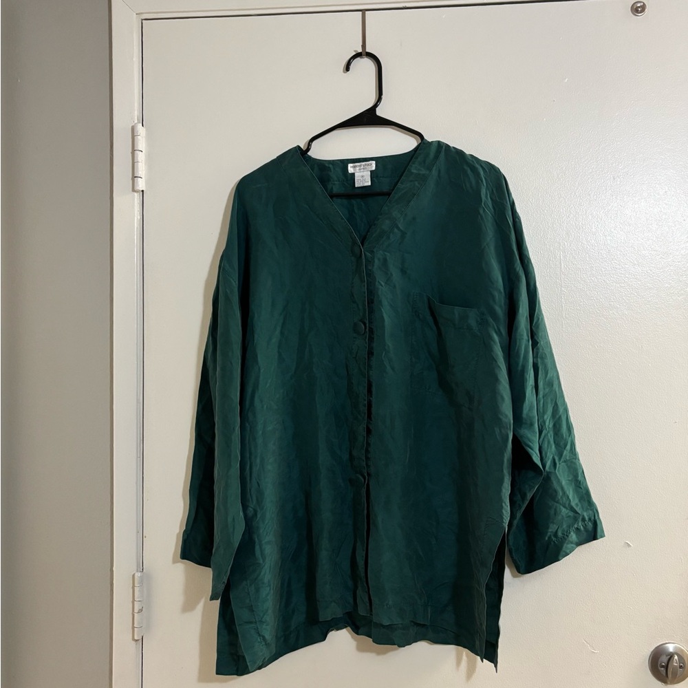 Robert Stock limited Teal/dark green Silk Night wear/gown